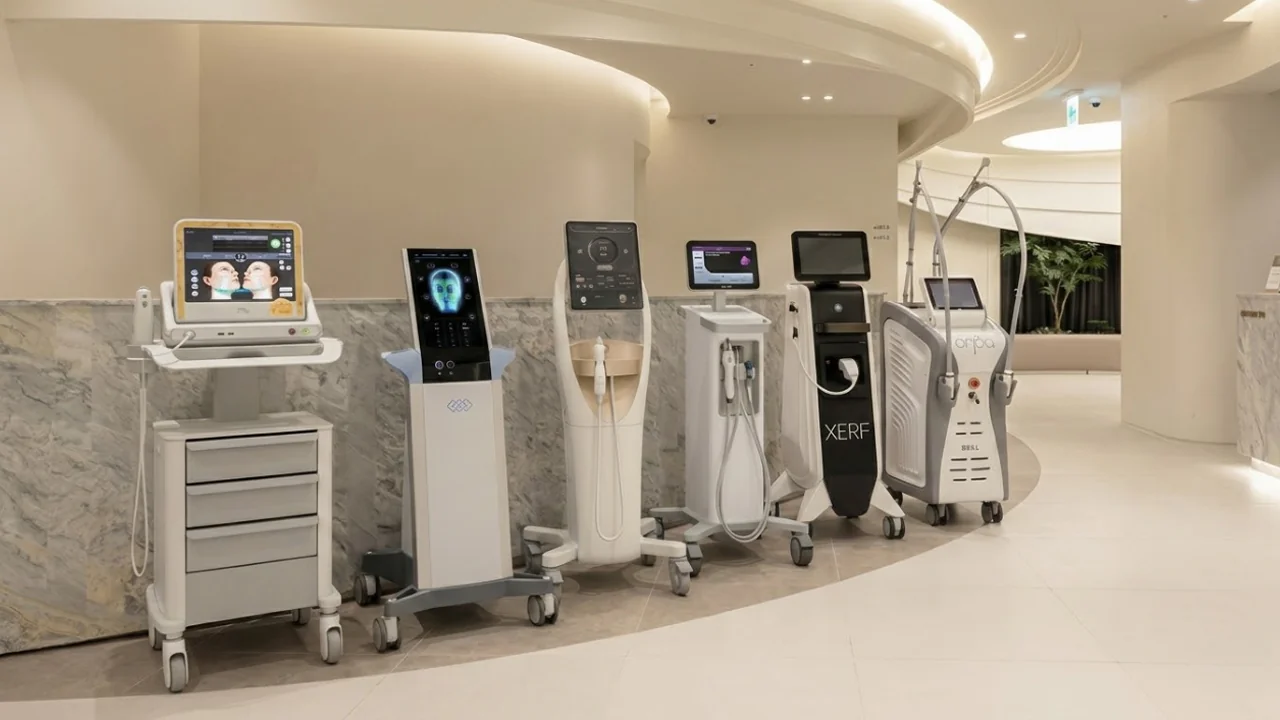 Aesthetic treatment equipment at ODE Clinic Gangnam